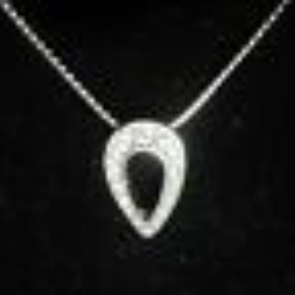 FLASH SALE Swarovski Swan Signed Clear Crystal and Silvertone Necklace - Picture 5 of 5